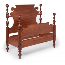 Mahogany cannonball bed