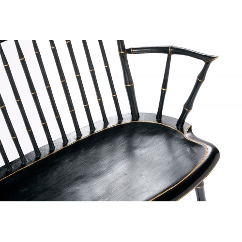 Detail Rod-back Birdcage Style Windsor bench