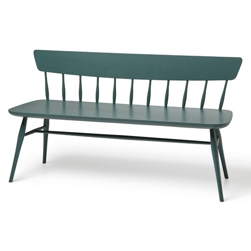 Green Painted Modern Contemporary Windsor Bench