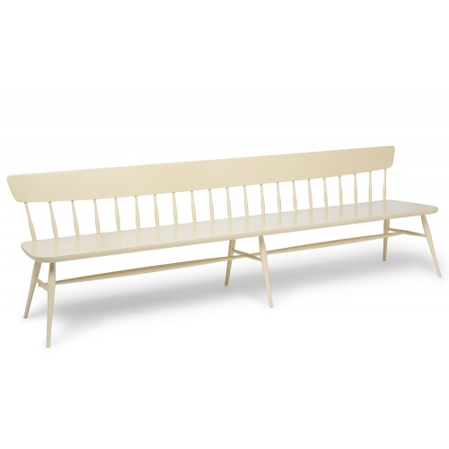 Cream painted Contemporary modern bench seats four