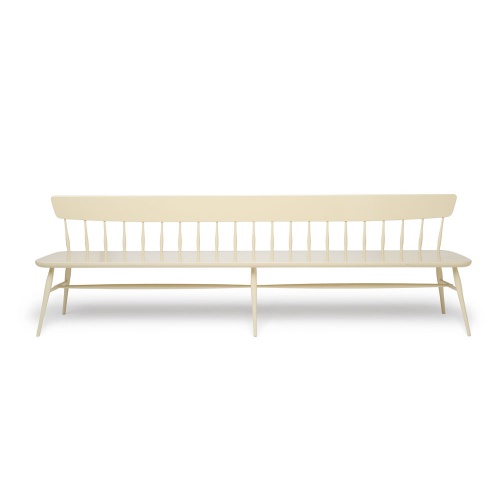 Cream painted Contemporary modern bench seats four