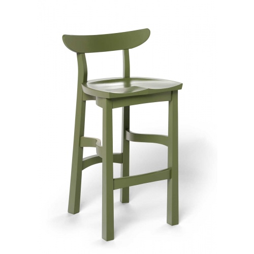 green painted Serpentine Stool