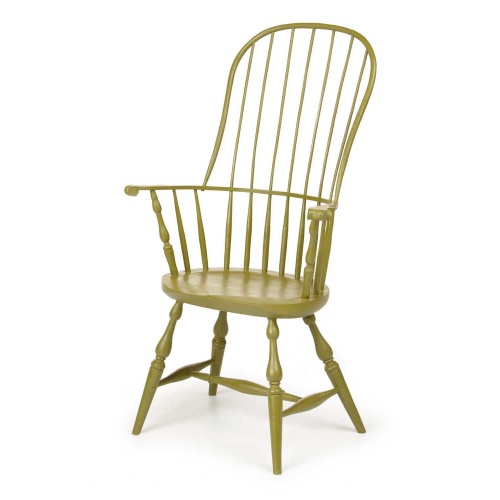 Green sack back Windsor Chair