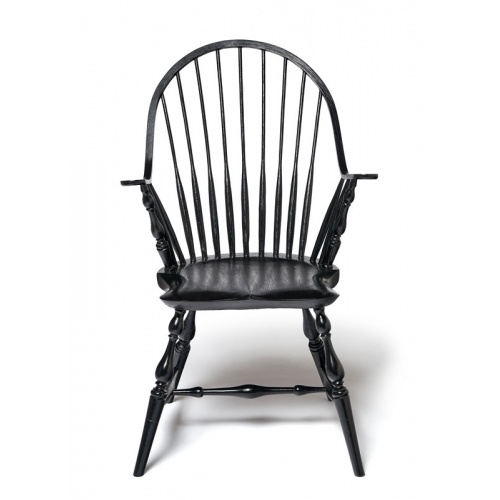 black Continuous-arm Windsor Chair front view