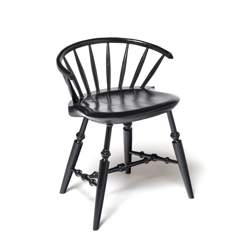 Black Painted Farmhouse Style Windsor Chair