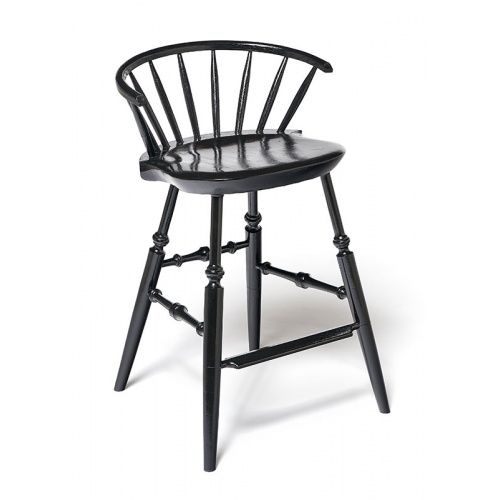 Black painted Farmhouse Style Windsor Stool