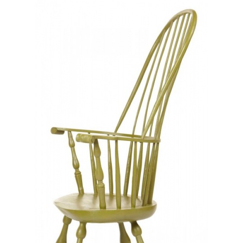 Side view of Tall hoop Sack Back Windsor Chair