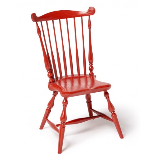 Red youth fan back Windsor Chair