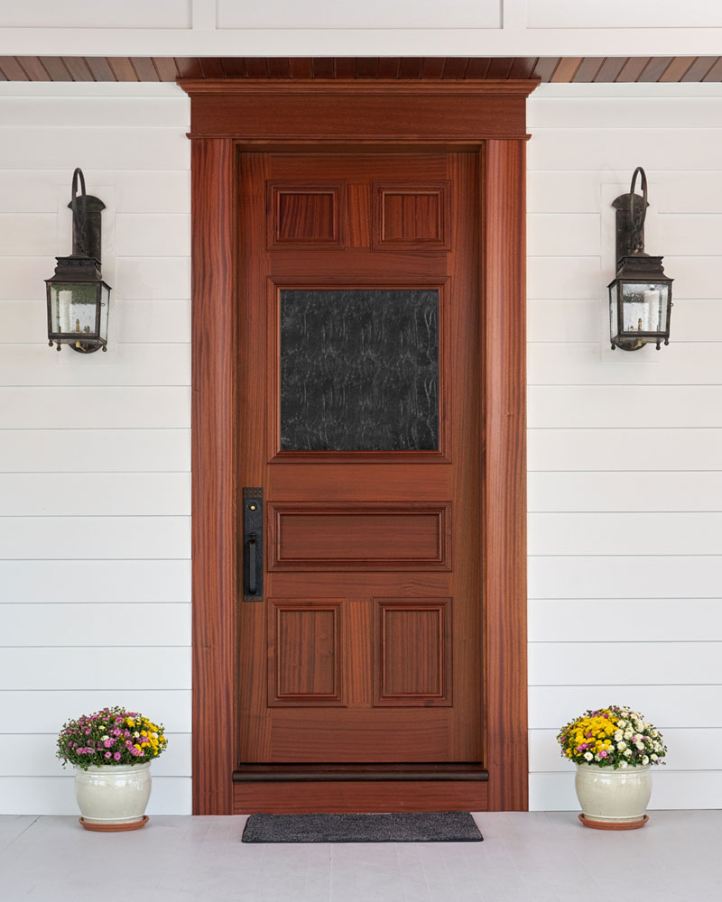 Custom solid mahogany front door