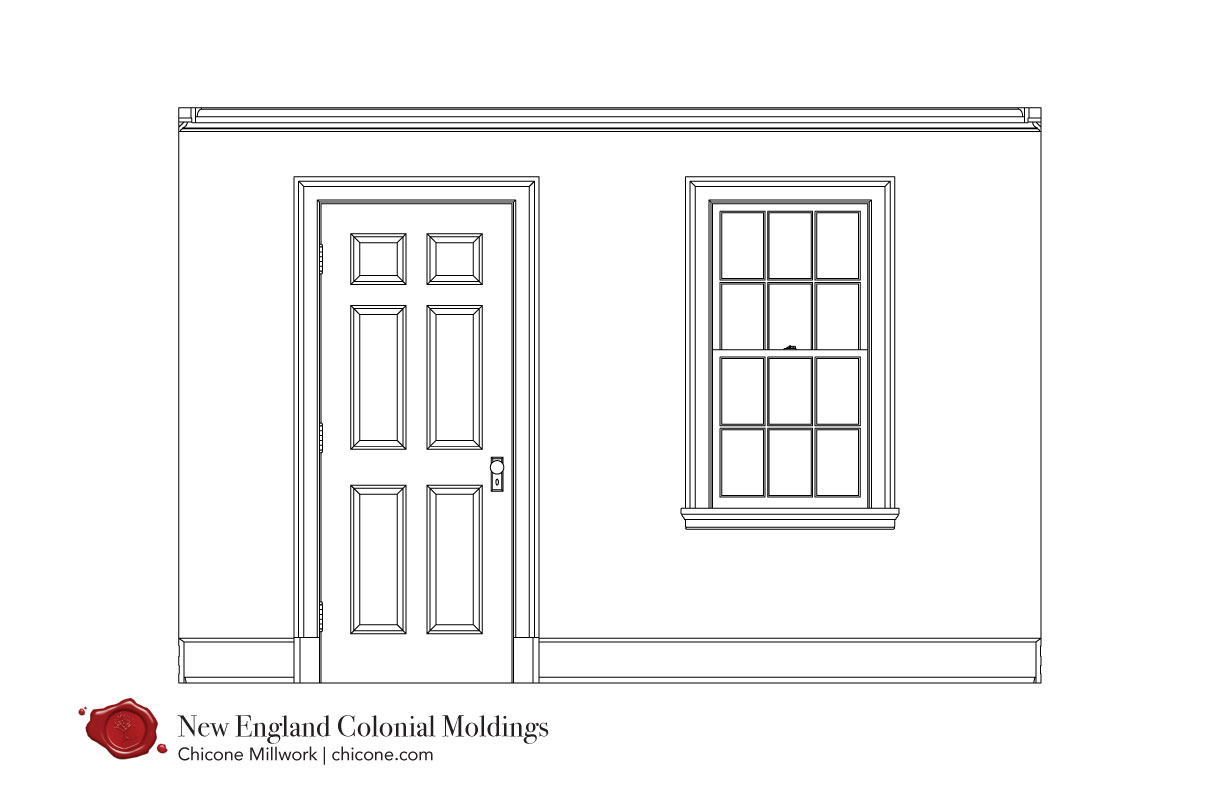 New England Colonial door and window molding
