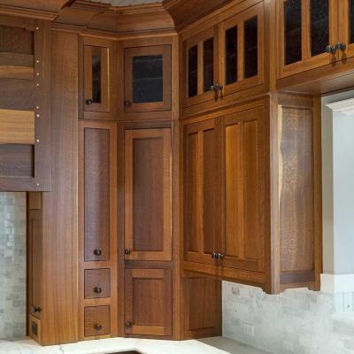 fumed oak kitchen cabinets in Greene and Greene style
