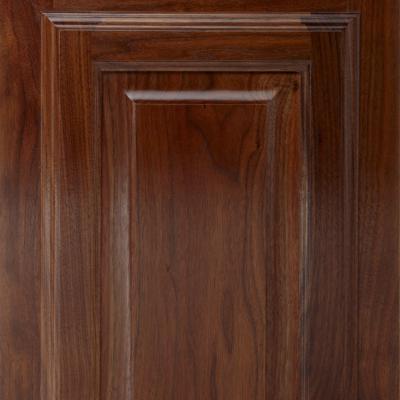 walnut kitchen cabinet door with gloss lacquer